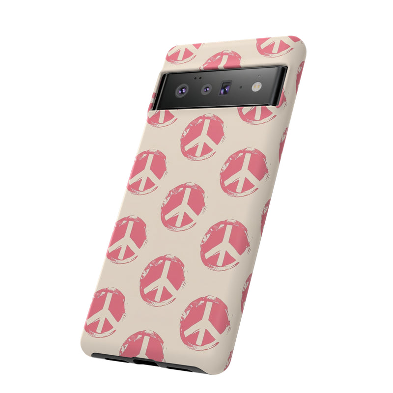 Pink Peace Symbol Phone Case