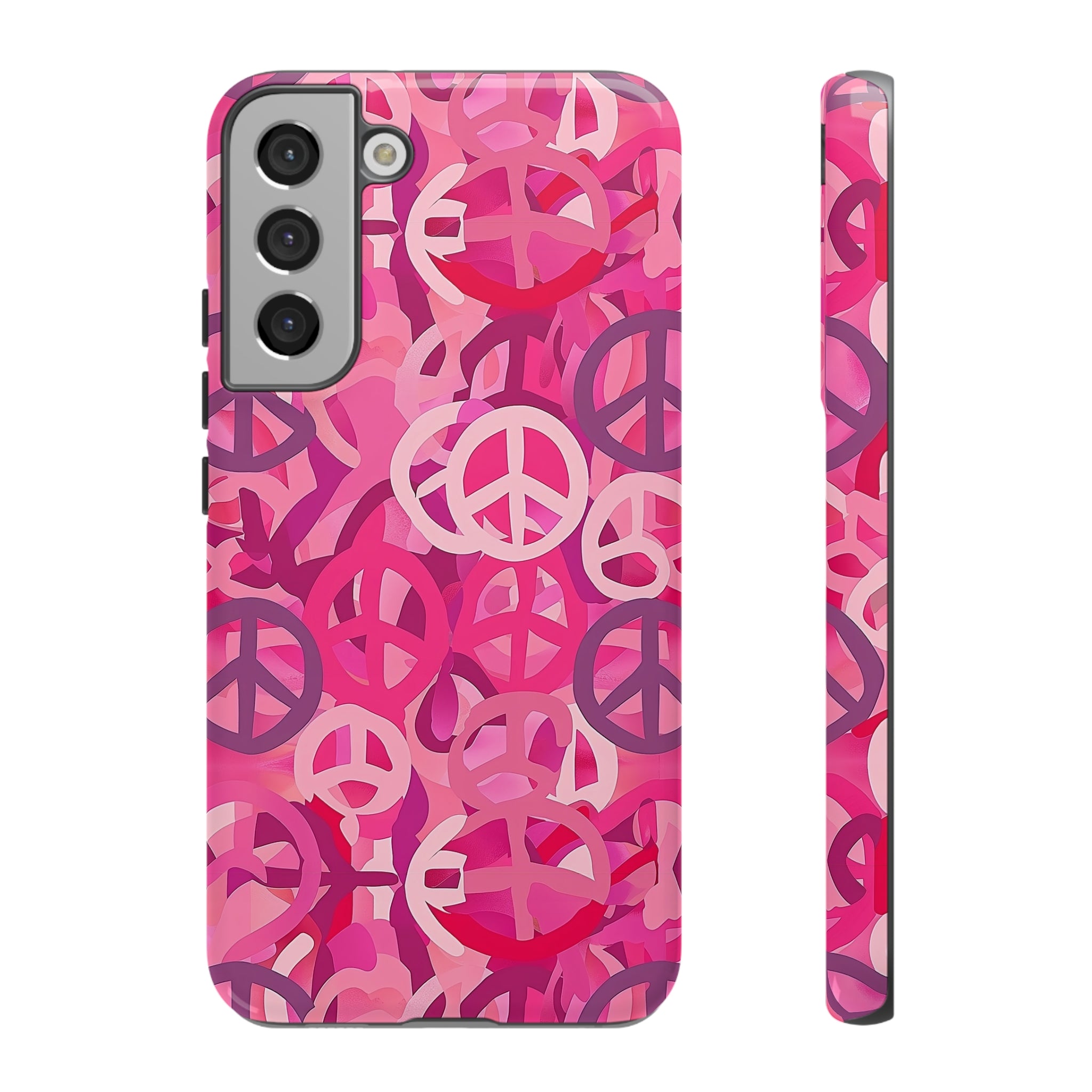 Hot Pink Retro Peace Phone Case