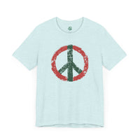 Retro Christmas Peace Symbol Tee