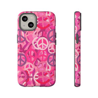Hot Pink Retro Peace Phone Case