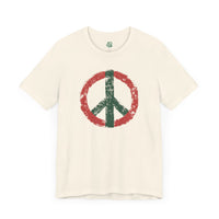 Retro Christmas Peace Symbol Tee