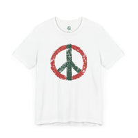 Retro Christmas Peace Symbol Tee